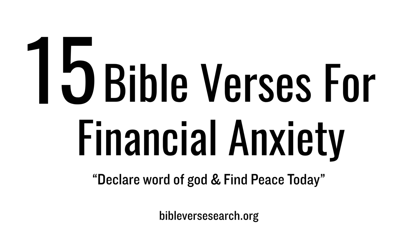 15 Bible Verses for Financial Anxiety (Trust God Now)
