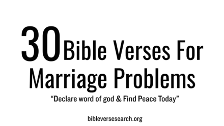 Bible Verses for Marriage Problems