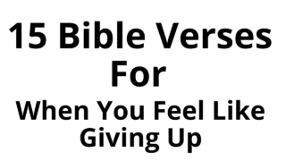 15 Motivational Bible Verses When You Feel Like Giving Up